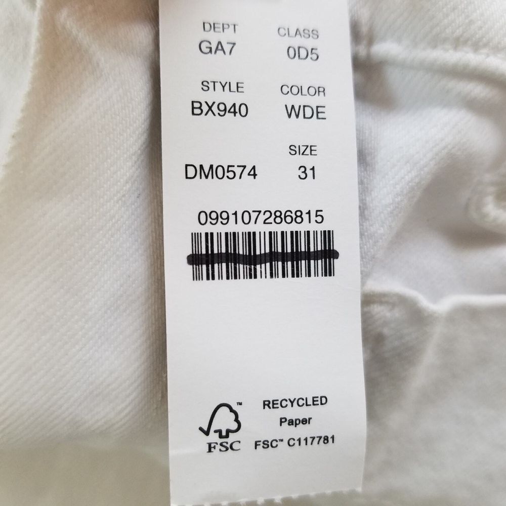 J. Crew Sailor Slim Wide Leg Jeans Womens Size 31 White Ankle NWT $148 BX940 - Picture 7 of 7
